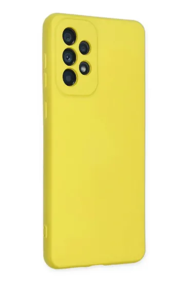 Newface Samsung Galaxy A23 4G Kılıf Nano içi Kadife Silikon - Sarı resmi