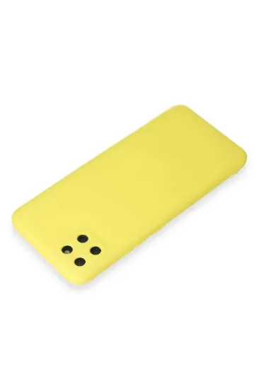 Newface Realme C11 Kılıf Nano içi Kadife Silikon - Sarı resmi