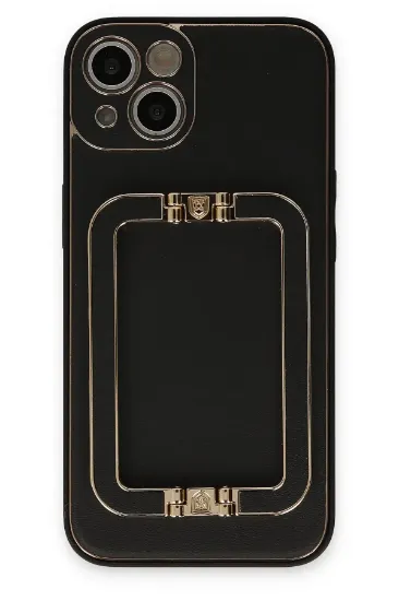 Newface iPhone 13 Kılıf Coco Elit Kapak - Siyah resmi