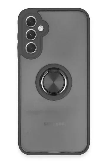 Newface Samsung Galaxy A24 4G Kılıf Montreal Yüzüklü Silikon Kapak - Siyah resmi