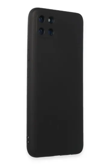 Newface Realme C11 Kılıf Nano içi Kadife Silikon - Siyah resmi