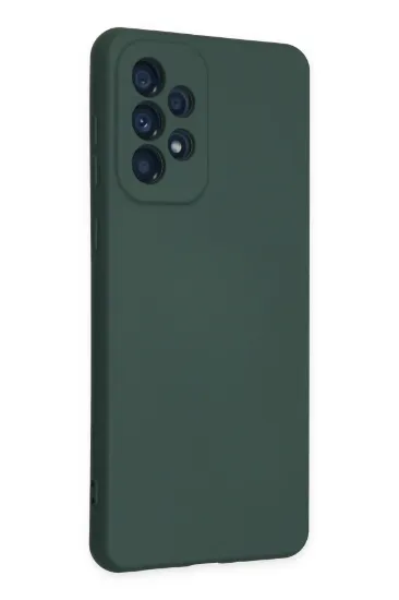 Newface Samsung Galaxy A23 4G Kılıf Nano içi Kadife Silikon - Koyu Yeşil resmi