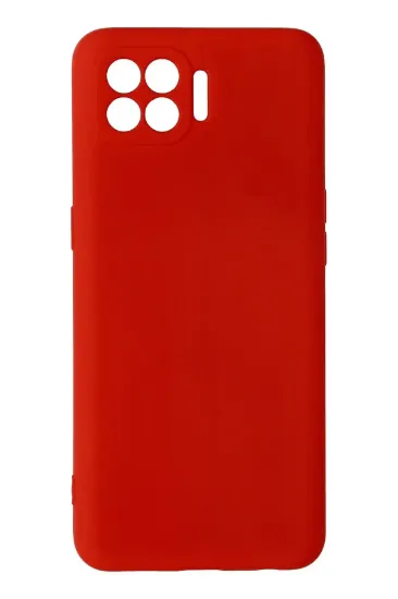 Newface Oppo Reno 4 Lite Kılıf Nano içi Kadife Silikon - Kırmızı resmi