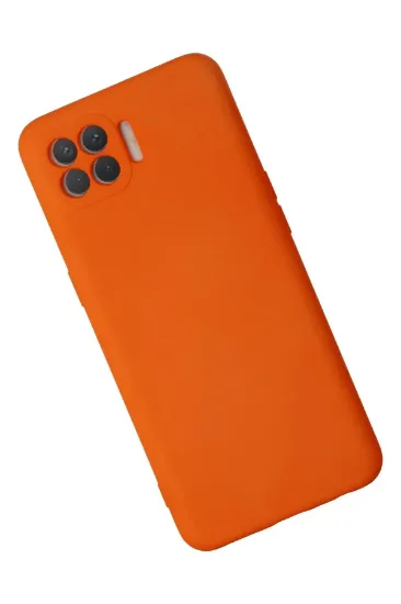 Newface Oppo Reno 4 Lite Kılıf Nano içi Kadife Silikon - Turuncu resmi
