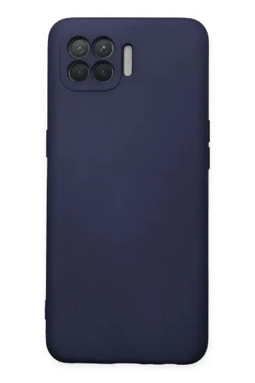 Newface Oppo Reno 4 Lite Kılıf Nano içi Kadife Silikon - Lacivert resmi
