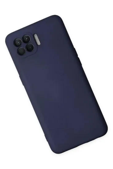 Newface Oppo Reno 4 Lite Kılıf Nano içi Kadife Silikon - Lacivert resmi
