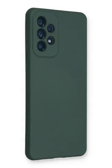 Newface Samsung Galaxy A33 5G Kılıf Nano içi Kadife Silikon - Koyu Yeşil resmi