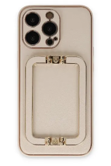 Newface iPhone 13 Pro Kılıf Coco Elit Kapak - Gold resmi