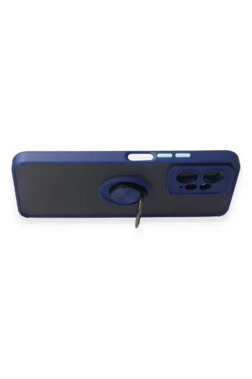 Newface Xiaomi Redmi Note 12 4G Kılıf Montreal Yüzüklü Silikon Kapak - Lacivert resmi