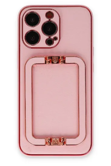 Newface iPhone 13 Pro Max Kılıf Coco Elit Kapak - Pembe resmi