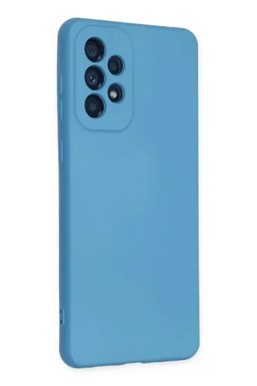 Newface Samsung Galaxy A73 5G Kılıf Nano içi Kadife Silikon - Mavi resmi
