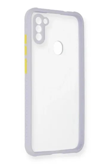 Newface Samsung Galaxy A11 Kılıf Miami Şeffaf Silikon - Lila resmi