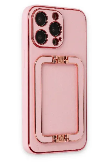 Newface iPhone 13 Pro Max Kılıf Coco Elit Kapak - Pembe resmi