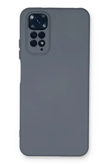 Newface Xiaomi Redmi Note 11 Kılıf Nano içi Kadife Silikon - Gri resmi