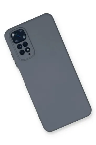 Newface Xiaomi Redmi Note 11 Kılıf Nano içi Kadife Silikon - Gri resmi