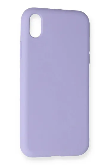 Newface iPhone XR Kılıf Nano içi Kadife Silikon - Lila resmi