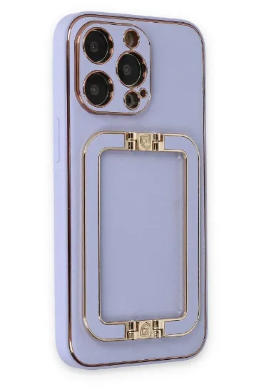 Newface iPhone 13 Pro Max Kılıf Coco Elit Kapak - Lila resmi