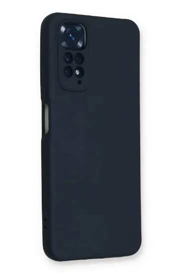 Newface Xiaomi Redmi Note 11 Kılıf Nano içi Kadife Silikon - Lacivert resmi