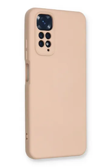 Newface Xiaomi Redmi Note 11 Kılıf Nano içi Kadife Silikon - Pudra resmi