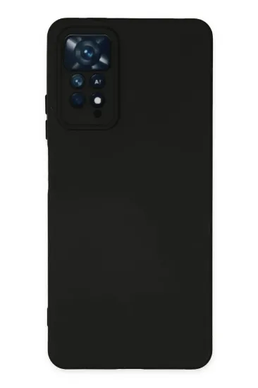 Newface Xiaomi Redmi Note 11 Pro Kılıf Nano içi Kadife Silikon - Siyah resmi
