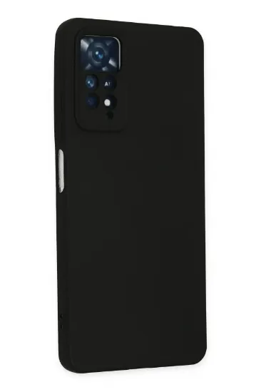 Newface Xiaomi Redmi Note 11 Pro Kılıf Nano içi Kadife Silikon - Siyah resmi