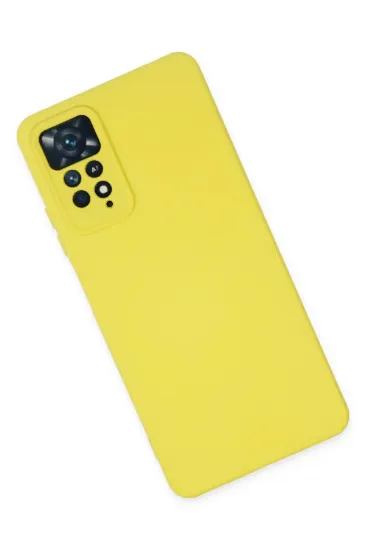 Newface Xiaomi Redmi Note 11 Pro Kılıf Nano içi Kadife Silikon - Sarı resmi