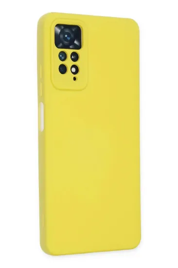 Newface Xiaomi Redmi Note 11 Pro Kılıf Nano içi Kadife Silikon - Sarı resmi