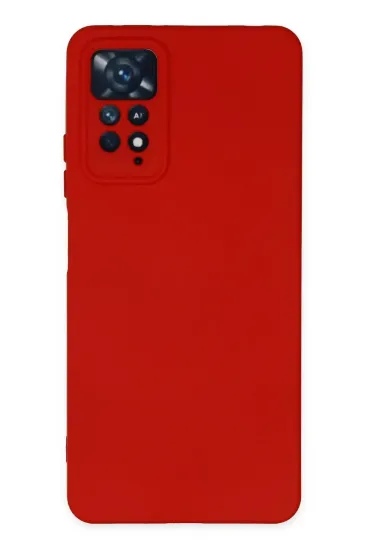 Newface Xiaomi Redmi Note 11 Pro Kılıf Nano içi Kadife Silikon - Kırmızı resmi