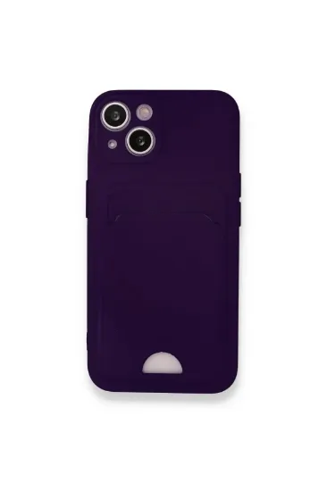 Newface iPhone 13 Kılıf Kelvin Kartvizitli Silikon - Derin Mor resmi