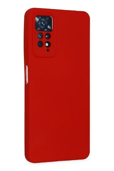 Newface Xiaomi Redmi Note 11 Pro Kılıf Nano içi Kadife Silikon - Kırmızı resmi