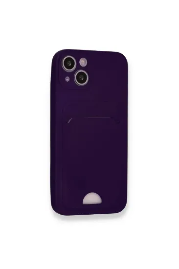 Newface iPhone 13 Kılıf Kelvin Kartvizitli Silikon - Derin Mor resmi