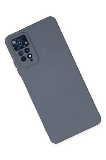 Newface Xiaomi Redmi Note 11 Pro Kılıf Nano içi Kadife Silikon - Gri resmi