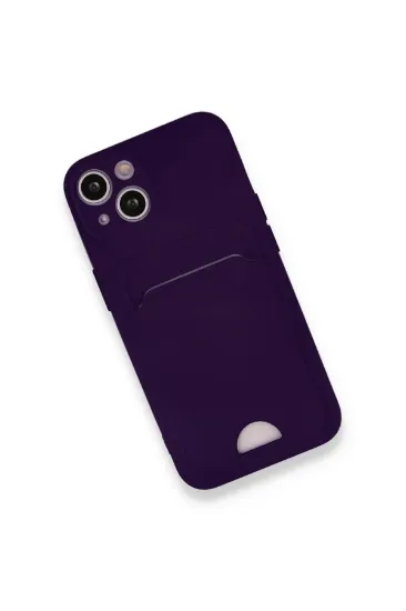 Newface iPhone 13 Kılıf Kelvin Kartvizitli Silikon - Derin Mor resmi