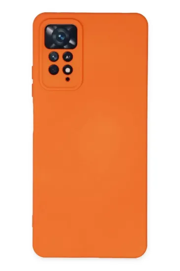 Newface Xiaomi Redmi Note 11 Pro Kılıf Nano içi Kadife Silikon - Turuncu resmi