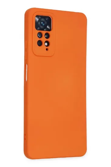 Newface Xiaomi Redmi Note 11 Pro Kılıf Nano içi Kadife Silikon - Turuncu resmi