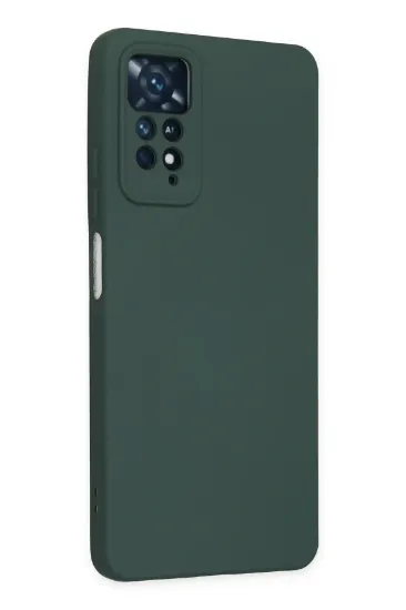 Newface Xiaomi Redmi Note 11 Pro Kılıf Nano içi Kadife Silikon - Koyu Yeşil resmi