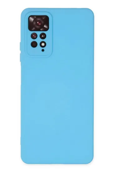 Newface Xiaomi Redmi Note 11 Pro Kılıf Nano içi Kadife Silikon - Mavi resmi