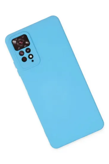 Newface Xiaomi Redmi Note 11 Pro Kılıf Nano içi Kadife Silikon - Mavi resmi