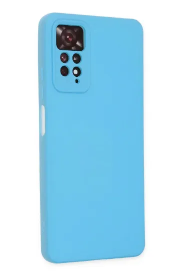Newface Xiaomi Redmi Note 11 Pro Kılıf Nano içi Kadife Silikon - Mavi resmi