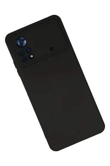 Newface Xiaomi Poco X4 Pro 5G Kılıf Nano içi Kadife Silikon - Siyah resmi