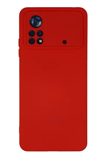 Newface Xiaomi Poco X4 Pro 5G Kılıf Nano içi Kadife Silikon - Kırmızı resmi