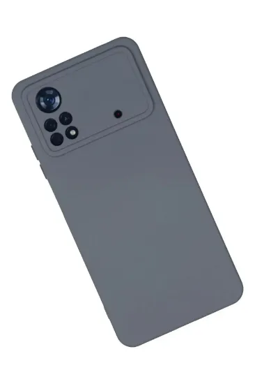 Newface Xiaomi Poco X4 Pro 5G Kılıf Nano içi Kadife Silikon - Gri resmi