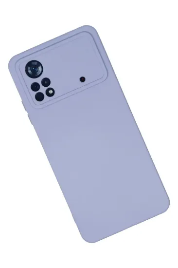 Newface Xiaomi Poco X4 Pro 5G Kılıf Nano içi Kadife Silikon - Lila resmi