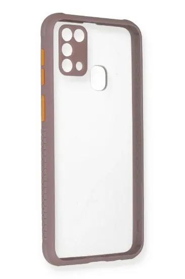 Newface Samsung Galaxy M31 Kılıf Miami Şeffaf Silikon - Açık Mor resmi