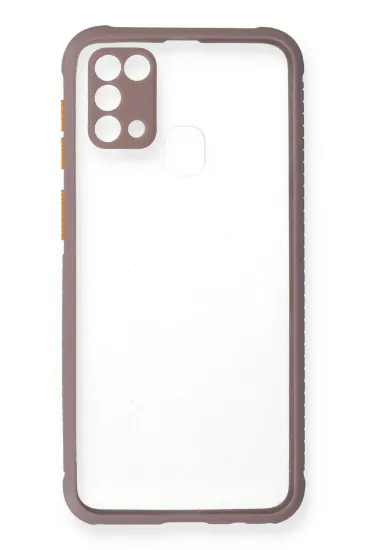 Newface Samsung Galaxy M31 Kılıf Miami Şeffaf Silikon - Açık Mor resmi