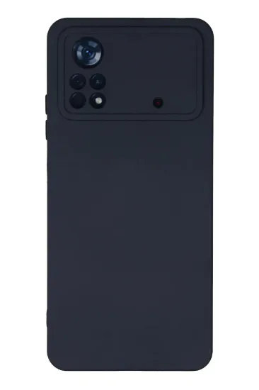 Newface Xiaomi Poco X4 Pro 5G Kılıf Nano içi Kadife Silikon - Lacivert resmi