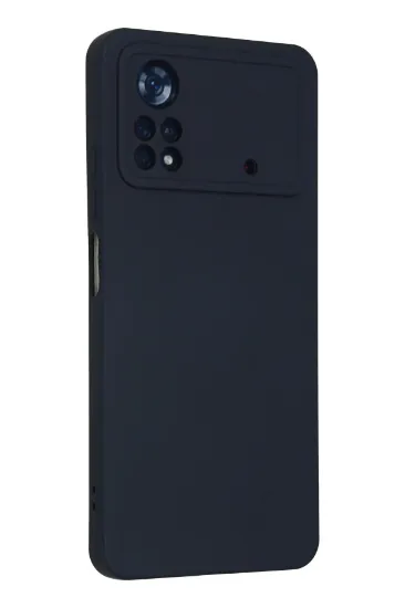 Newface Xiaomi Poco X4 Pro 5G Kılıf Nano içi Kadife Silikon - Lacivert resmi