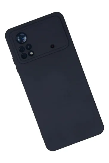 Newface Xiaomi Poco X4 Pro 5G Kılıf Nano içi Kadife Silikon - Lacivert resmi