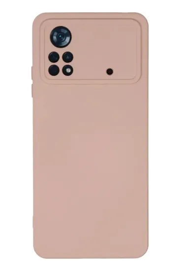 Newface Xiaomi Poco X4 Pro 5G Kılıf Nano içi Kadife Silikon - Pudra resmi