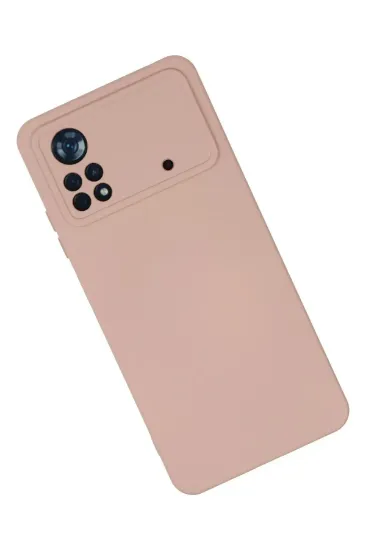 Newface Xiaomi Poco X4 Pro 5G Kılıf Nano içi Kadife Silikon - Pudra resmi